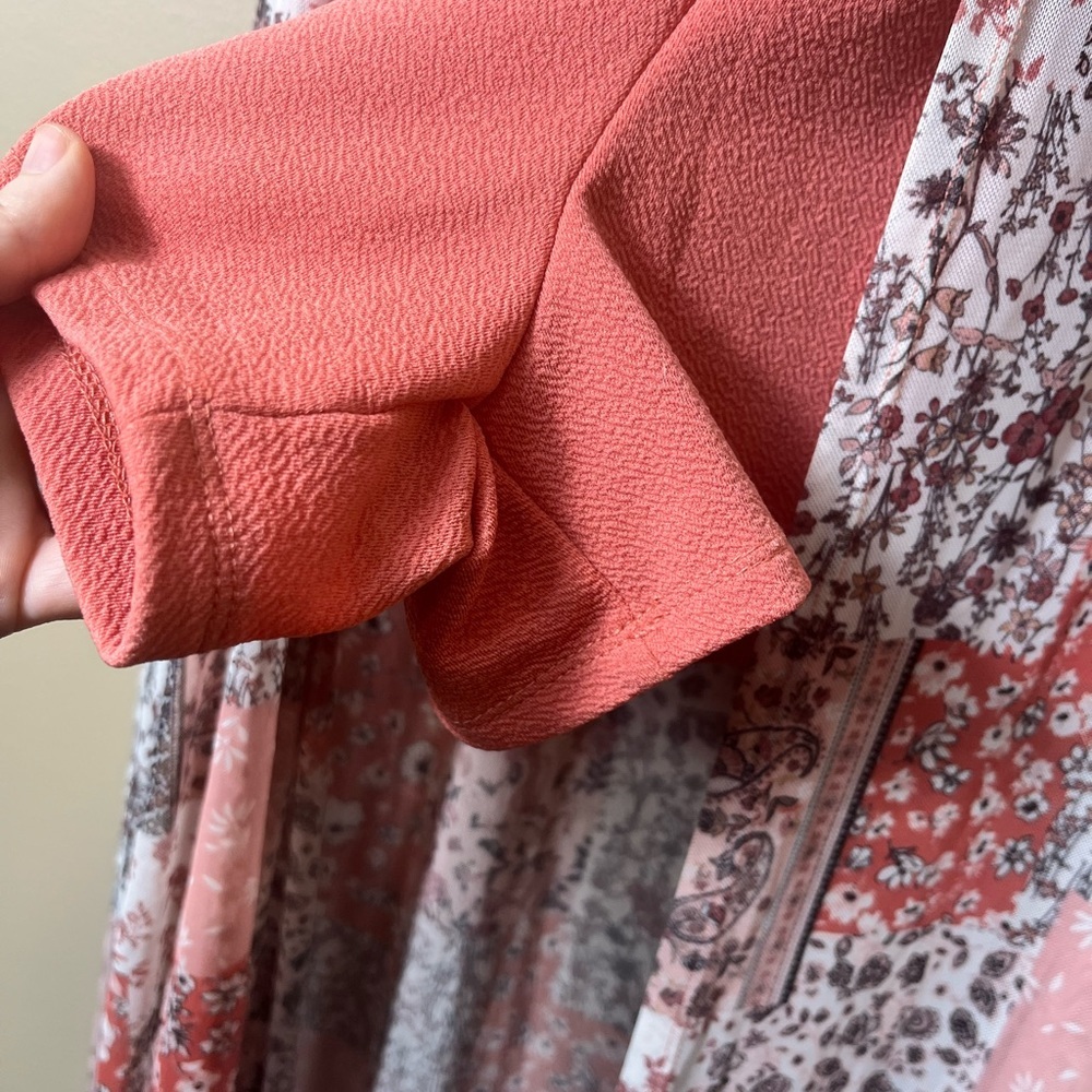 Boho Patchwork Maxi Dress Split Front & Attached … - image 5